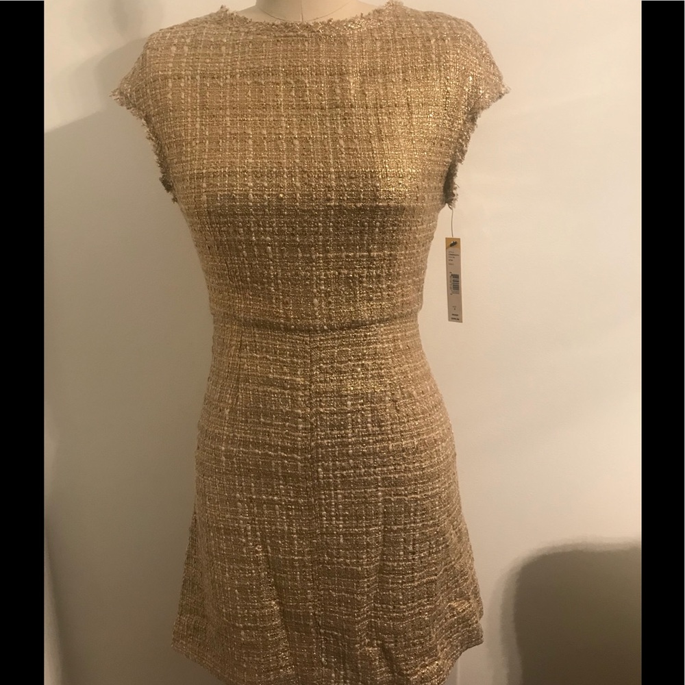 Alice + Olivia Gold Mini Dress - Picture 3 of 8